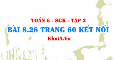Bài 8.28 trang 60 Toán 6 Tập 2 Kết nối tri thức